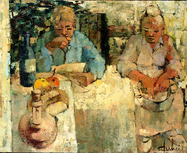 Campagne - Huile sur toile - 100 x 81 cm  (1968)