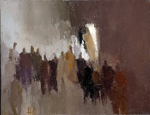 L'Homme tout seul - Huile sur toile - 35 x 27 cm - 2004