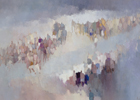 L'attente des coureurs au sommet du col - Huile sur toile - 130 x 97cm (2003)